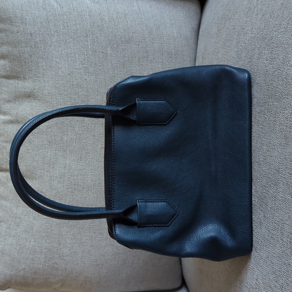 Blue Leather Fossil Satchel Handbag - Picture 3 of 7